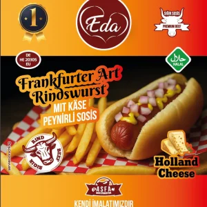 Eda Käsewurst Halal – 400g | Rindwurst mit schmelzendem Hollandkäse & feiner Würzung
